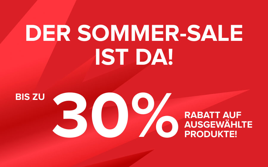 Der Sommer-Sale ist da! Bis zu 30 % Rabatt auf ausgewählte Produkte!