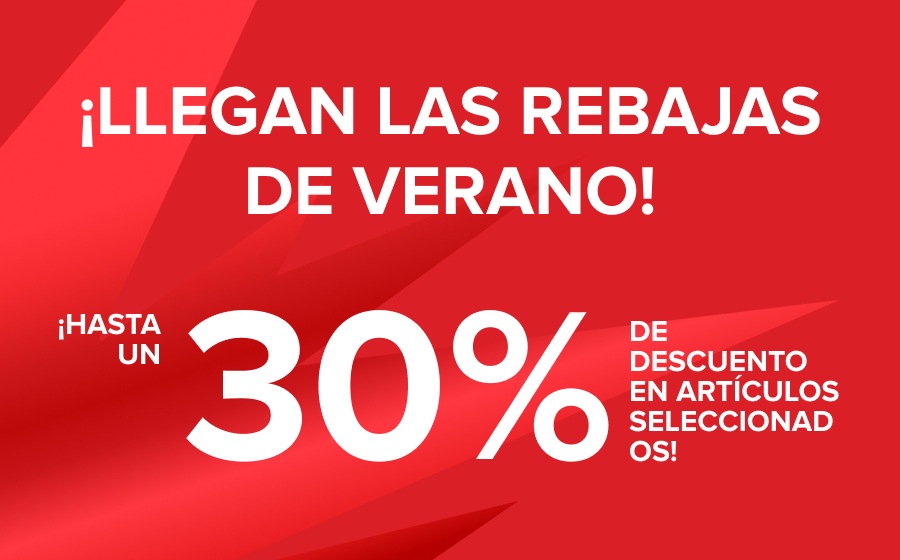 ¡Llegan las rebajas de verano! ¡Hasta un 30 % de descuento en artículos seleccionados!
