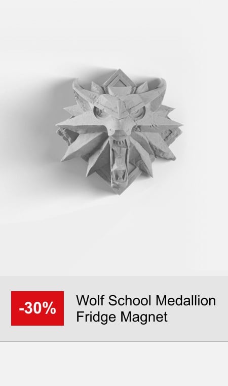Wolf School Medallion Fridge Magnet